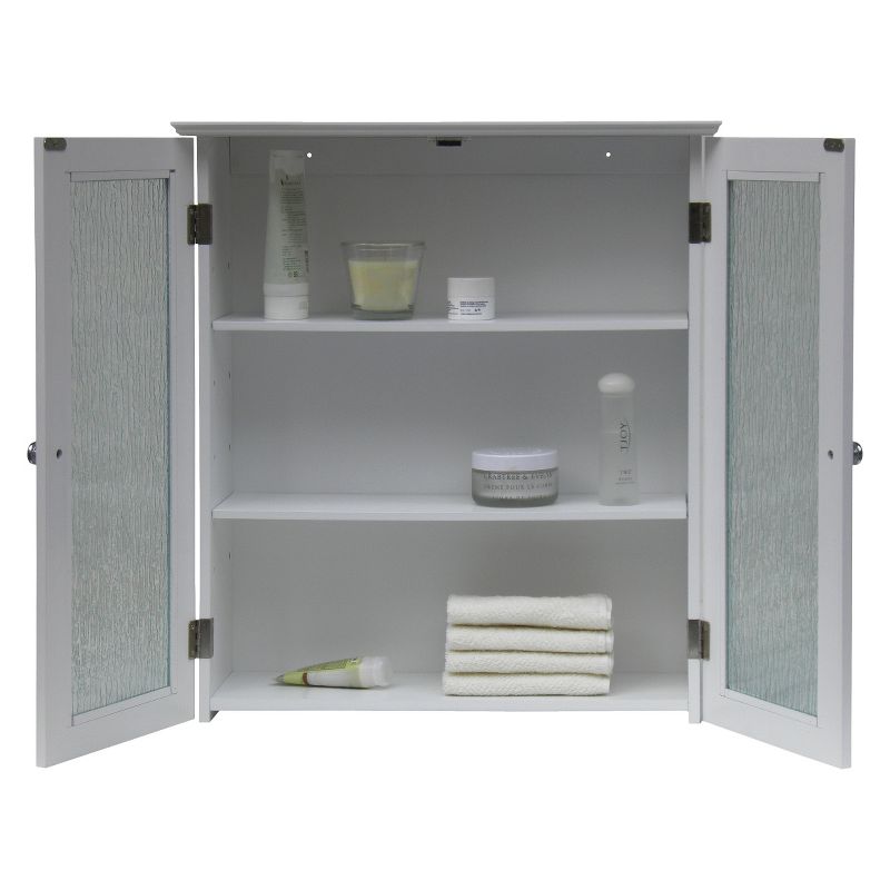 Connor 2 Door Wall Cabinet White - Elegant Home Fashions