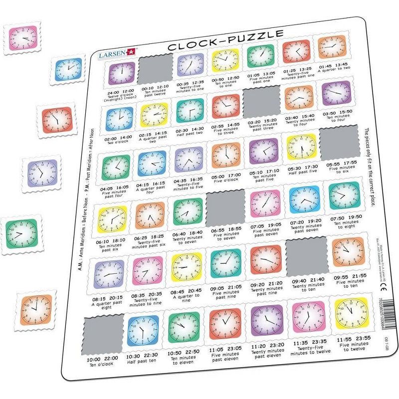Larsen Puzzles Clock Kids Jigsaw Puzzle - 42pc