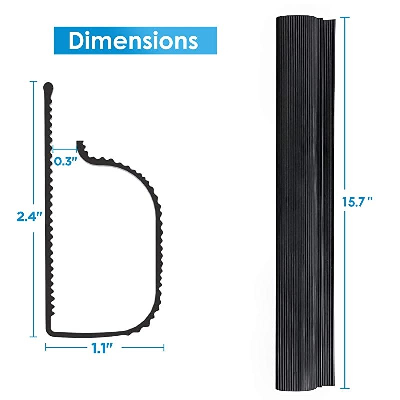 94quot J Channel Cable Raceway Desk Cord Organizer JCCR05 Computer Cable Management Under Desk with 196quot Mounting Tape 6 Count Desk Cable Tray for Office Home Kitchen 157quot Each Black