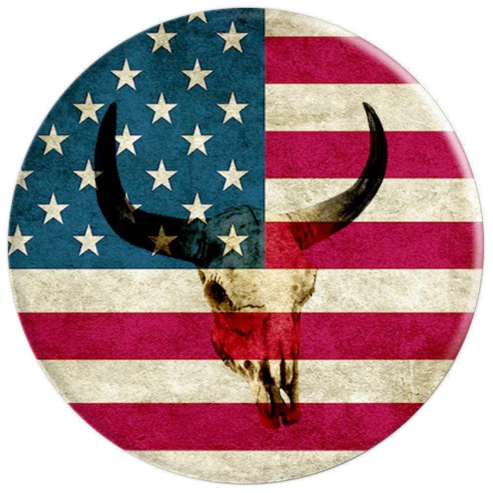 Pop Socket American Flag Hunting Deer Skull Design - PopSockets Grip and Stand for Phones and Tablets