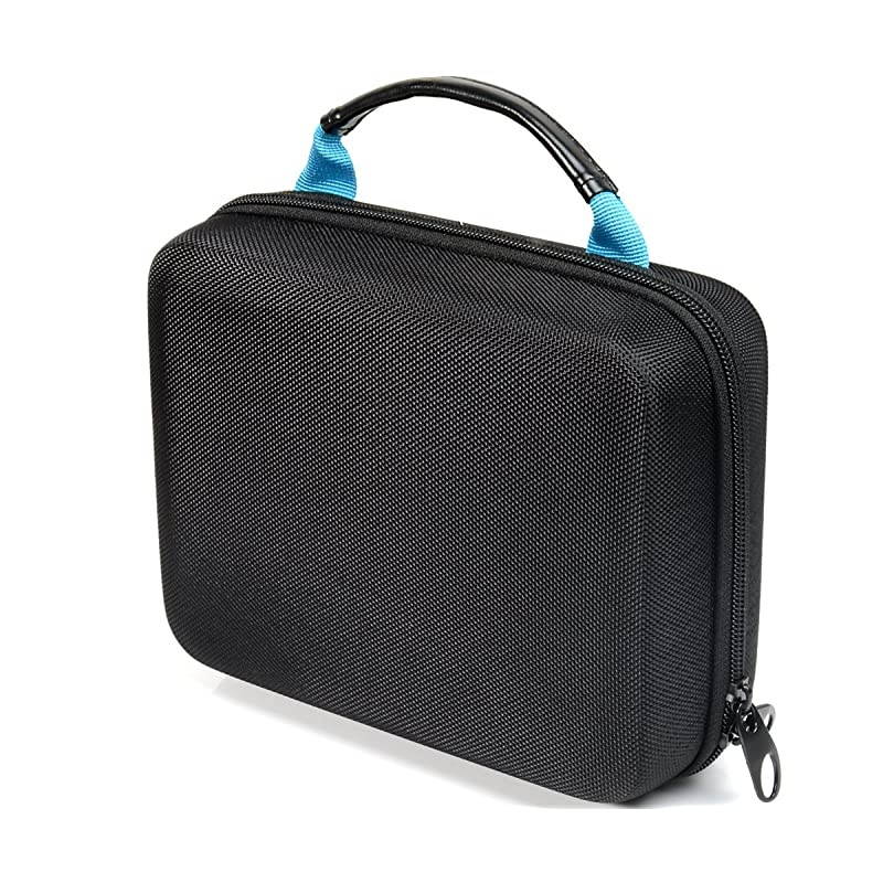 Protective Case for Holy Stone HS160 Shadow FPV RC Drone kit, Smart strong divider protecting HS160 and Remote controler, zipper mesh pocket for cable, back up batteries and charger, black +blue