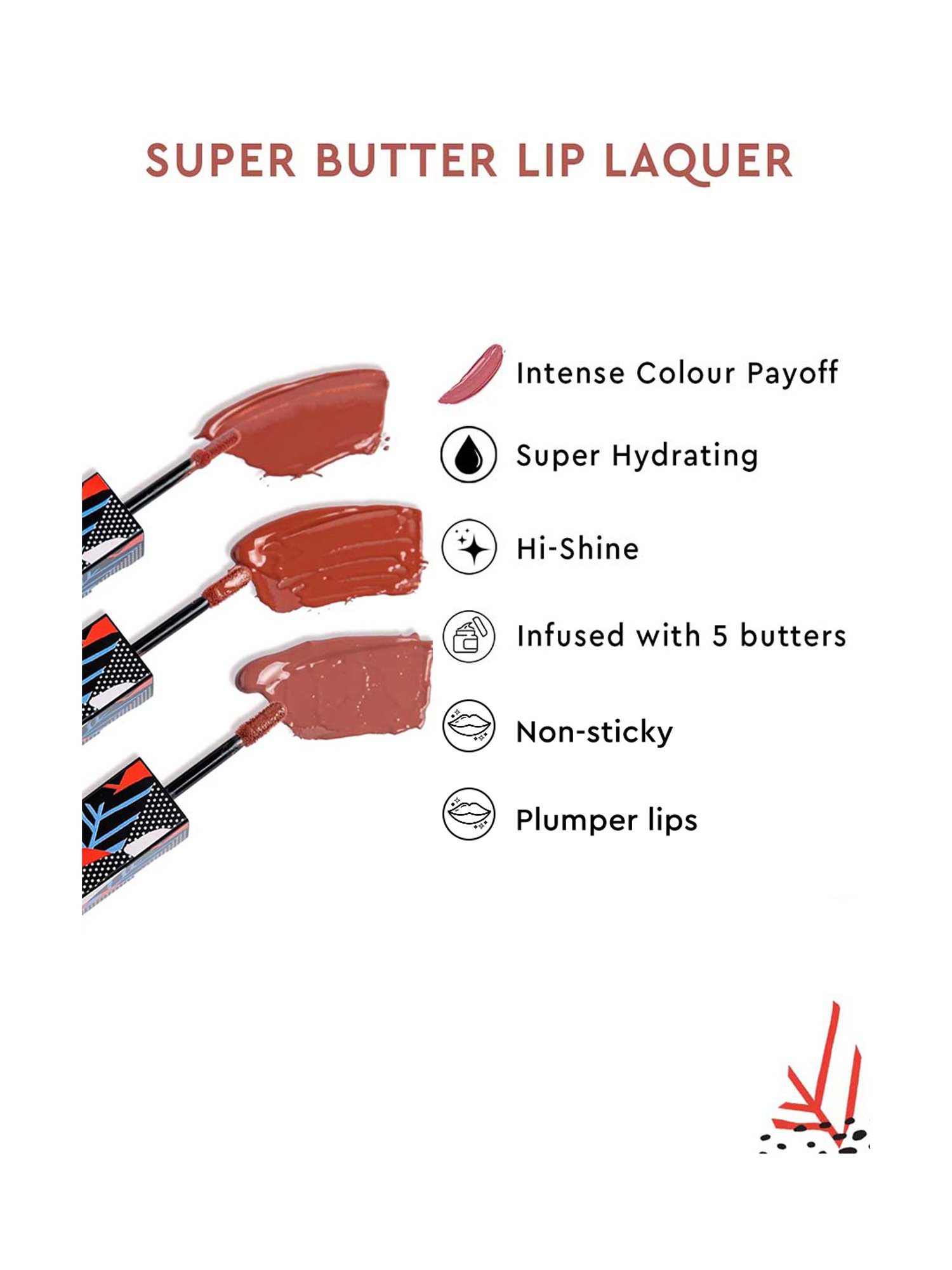 Kiro Beauty Hydrating Super Butter Lip Lacquer Mahogany Blush - 5 ml