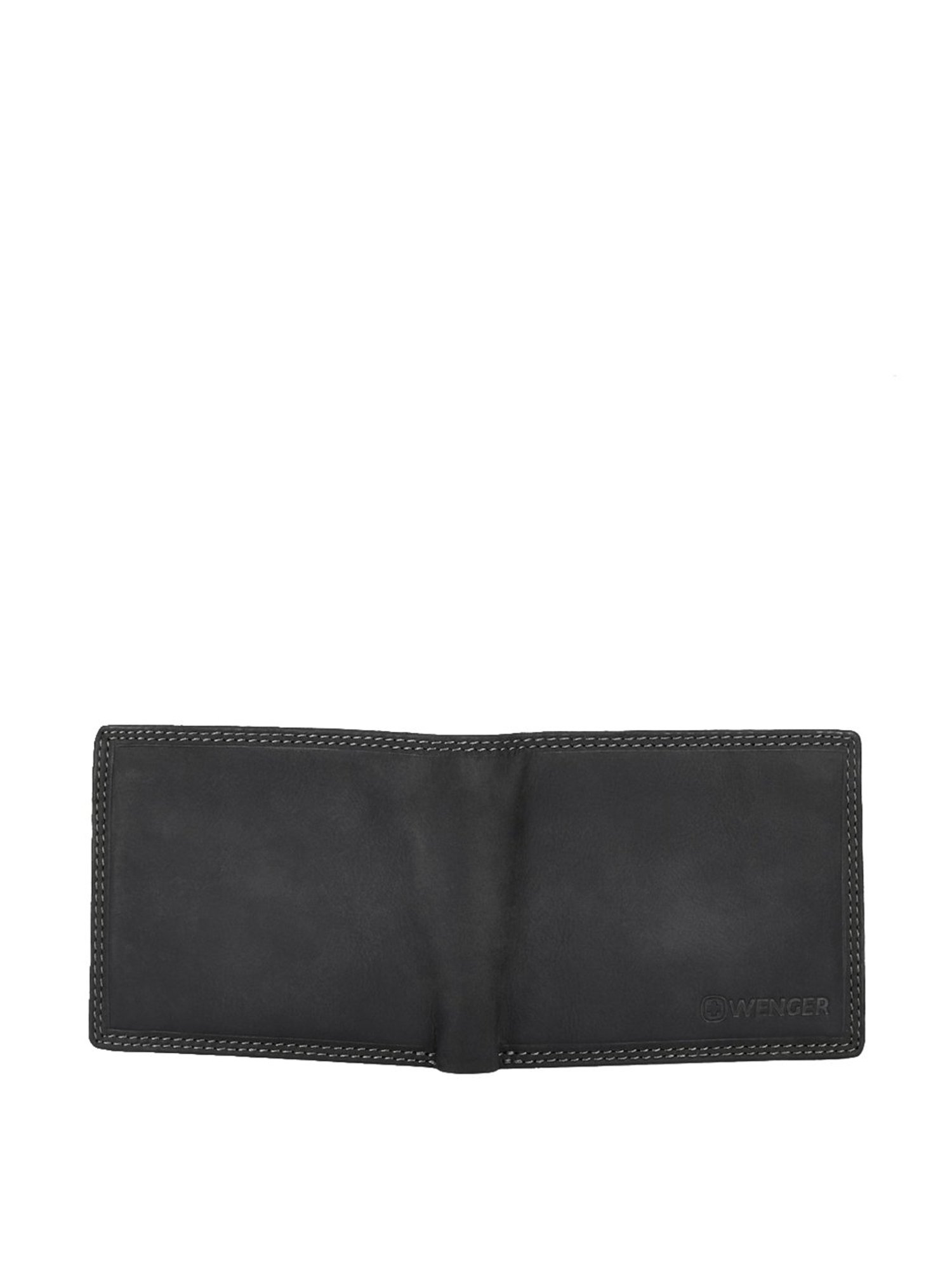Wenger Hunter Black Casual Leather Bi-Fold Wallet for Men