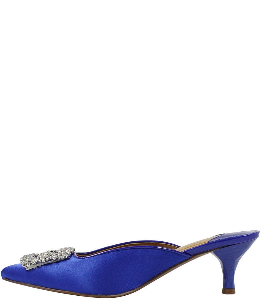 J. Renee Felecia Satin Ornament Detail Dress Mules