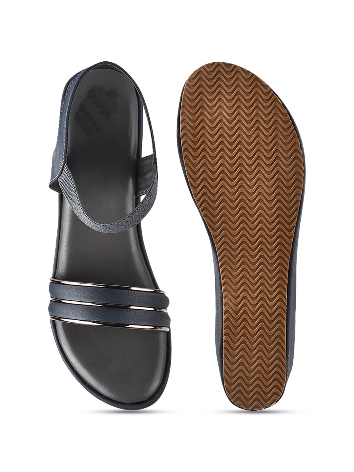 The White Pole Women's Grey Ankle Strap Wedges