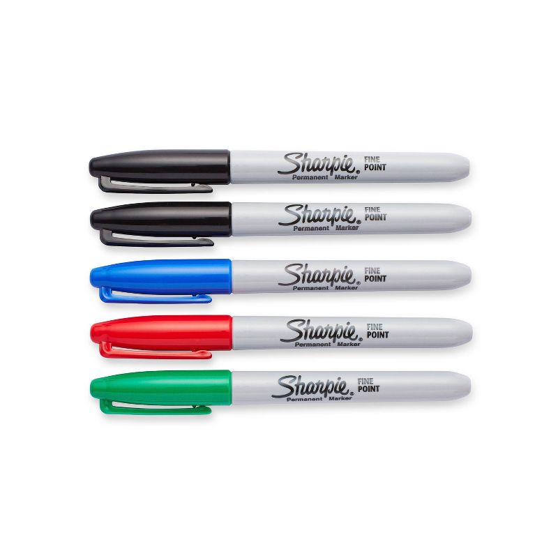 Sharpie 5ct Fine Tip Permanent Markers Multicolor