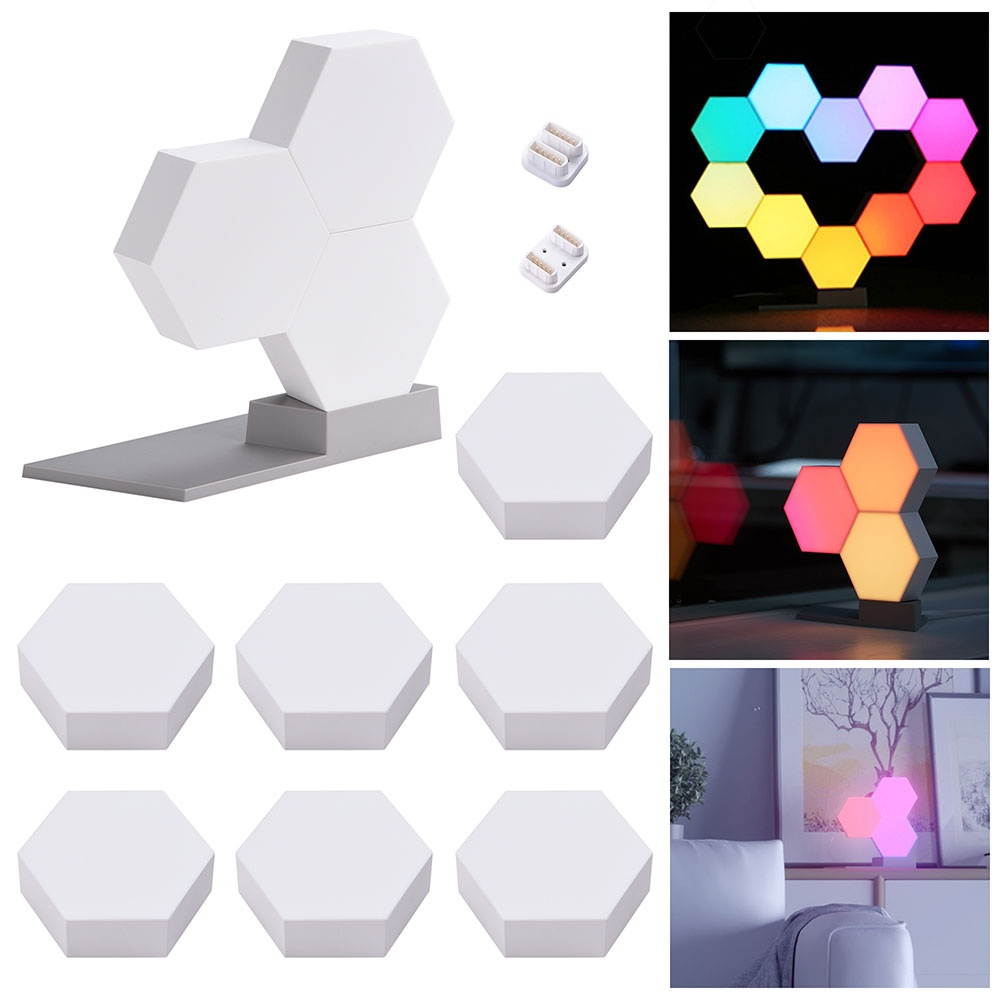 LifeSmart WiFi Smart LED Light Kit 16 Million Color  Splicing 10 Block Base  Work with Alexa Google Home Decor
