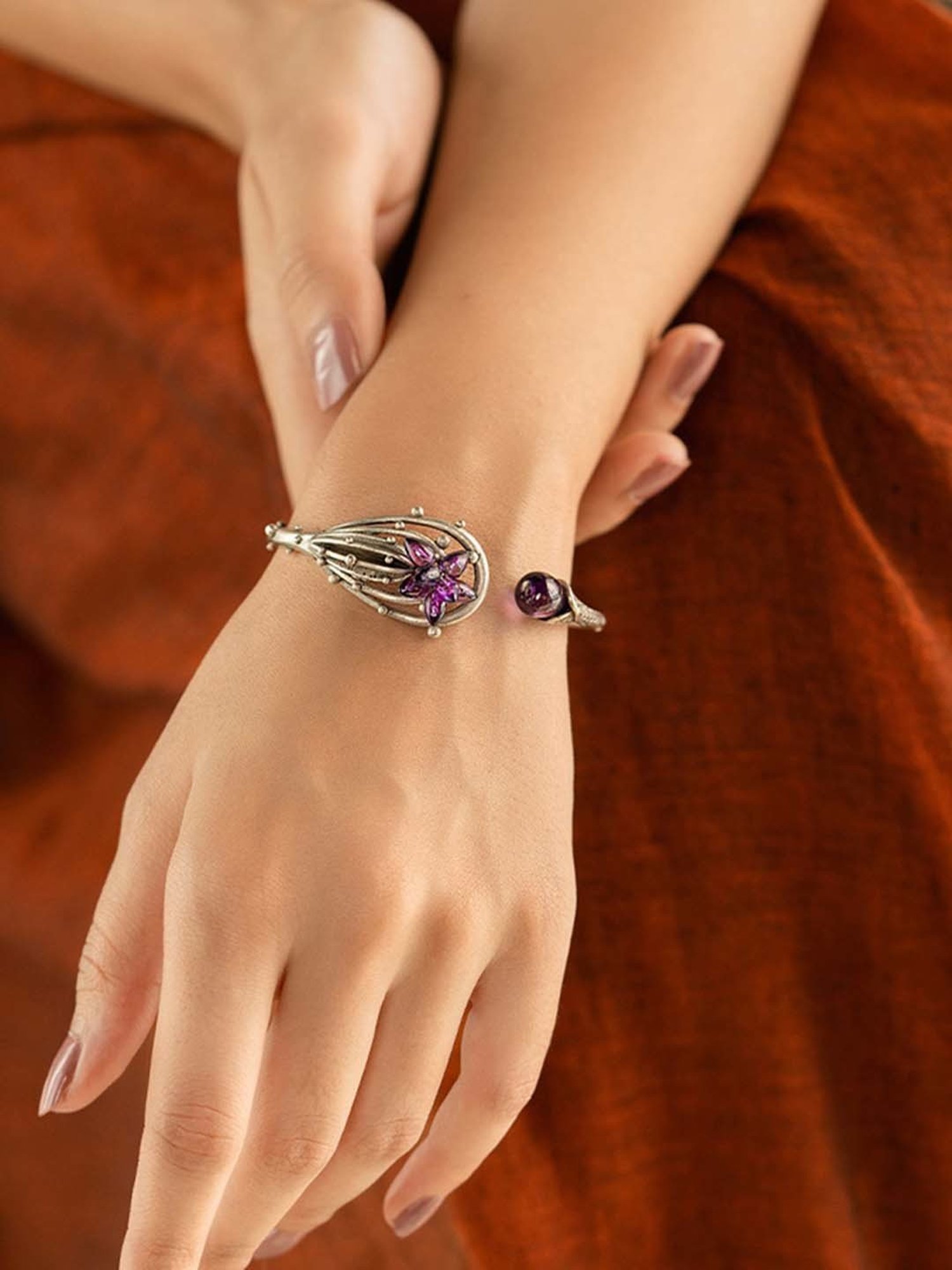 Shaya 92.5 Sterling Silver Macrocentra Bloom Bracelet for Women