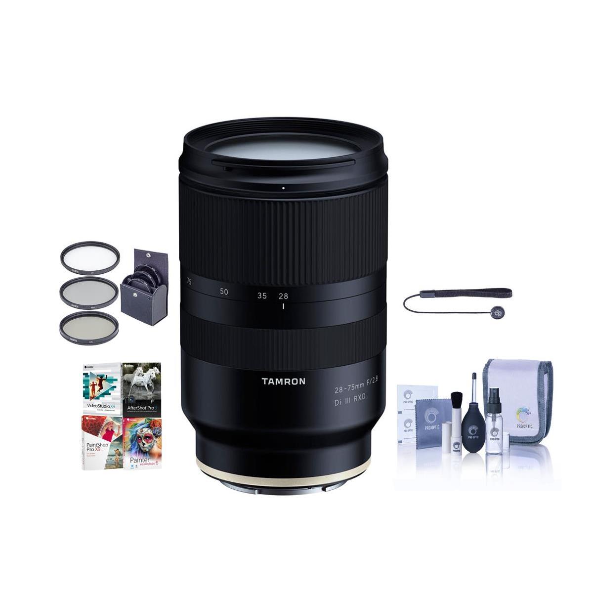 Tamron 28-75mm f/2.8 Di III RXD Lens for Sony E - With Free Accessory Bundle