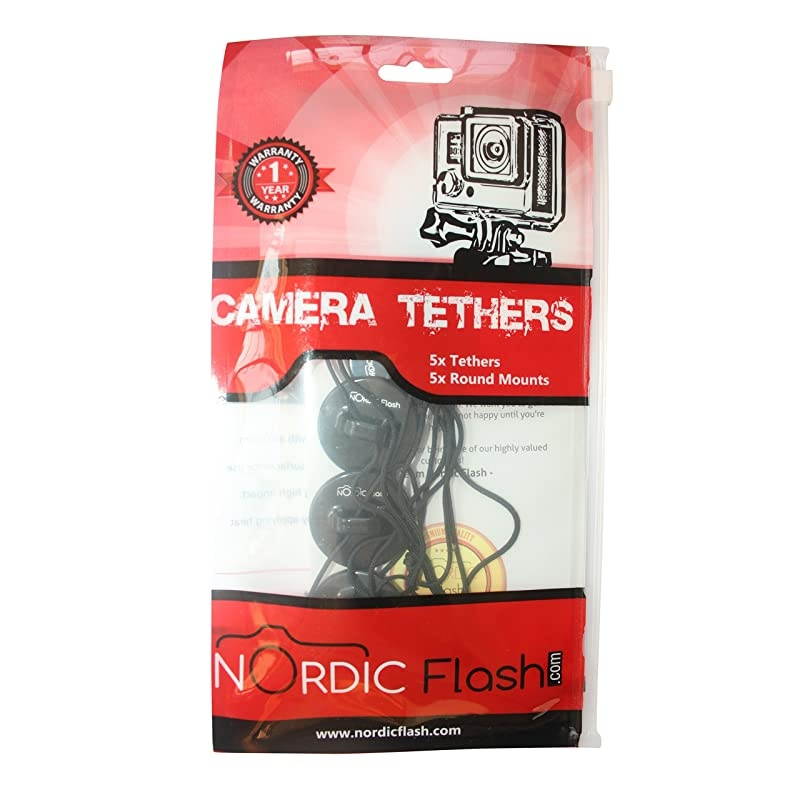 Tethers for GoPro s Accessory Kit of 5x Straps + 5x Mounts W 3M Stickers Secure Your by Tethering to Your HelmetBikeBoardCarWrist Fits ALL GoPro Models 1 Year Warranty