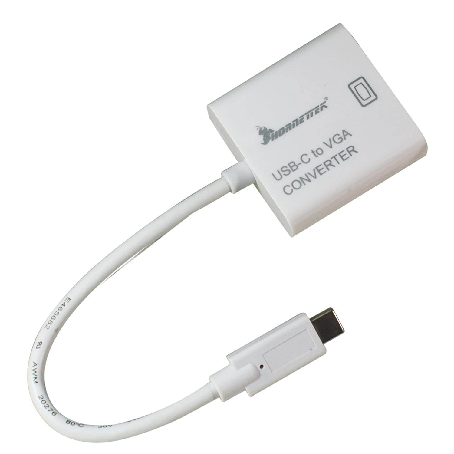 HornetTek USB 3.1 Type C USB-C to VGA Converter Adapter 1080P