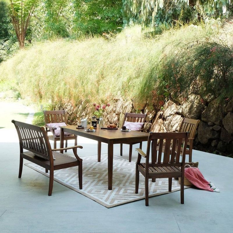 Renaissance Square Outdoor Patio Stacking Table - Gray - Vifah