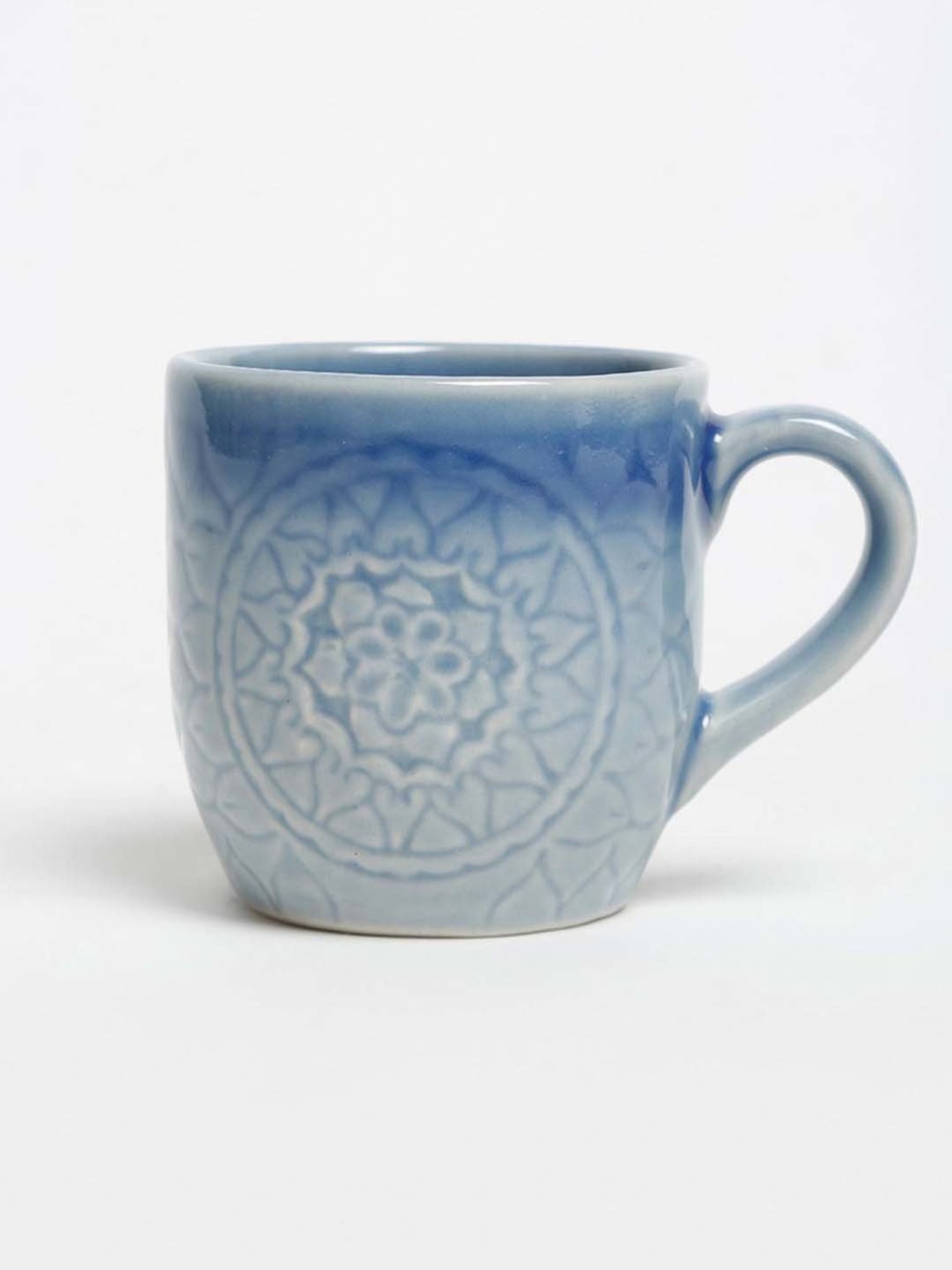 Fabindia Pragya Blue Ceramic Coffee Mug (300 ML)