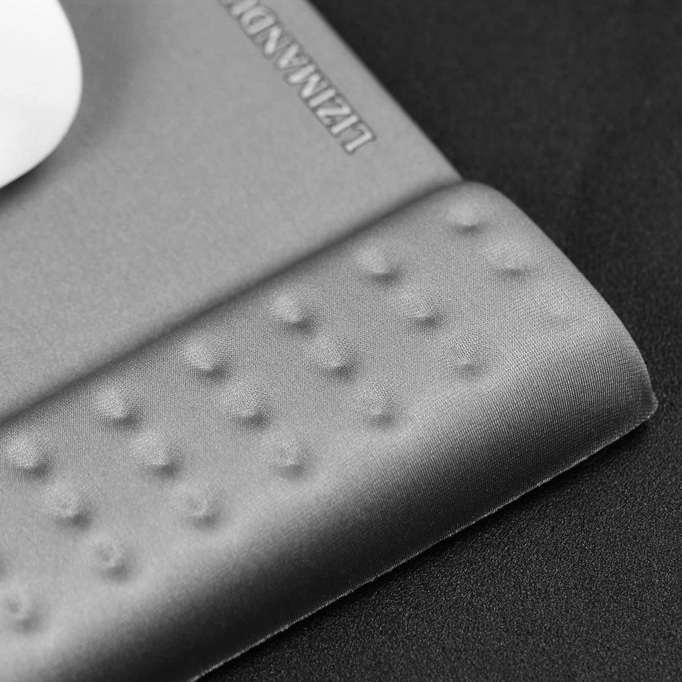 Cheliz Memory Foam Non Slip Mouse Pad Wrist Rest - Durable & Comfortable & Lightweight for Easy Typing & Pain Relief-Ergonomic Support (1-Grey2)