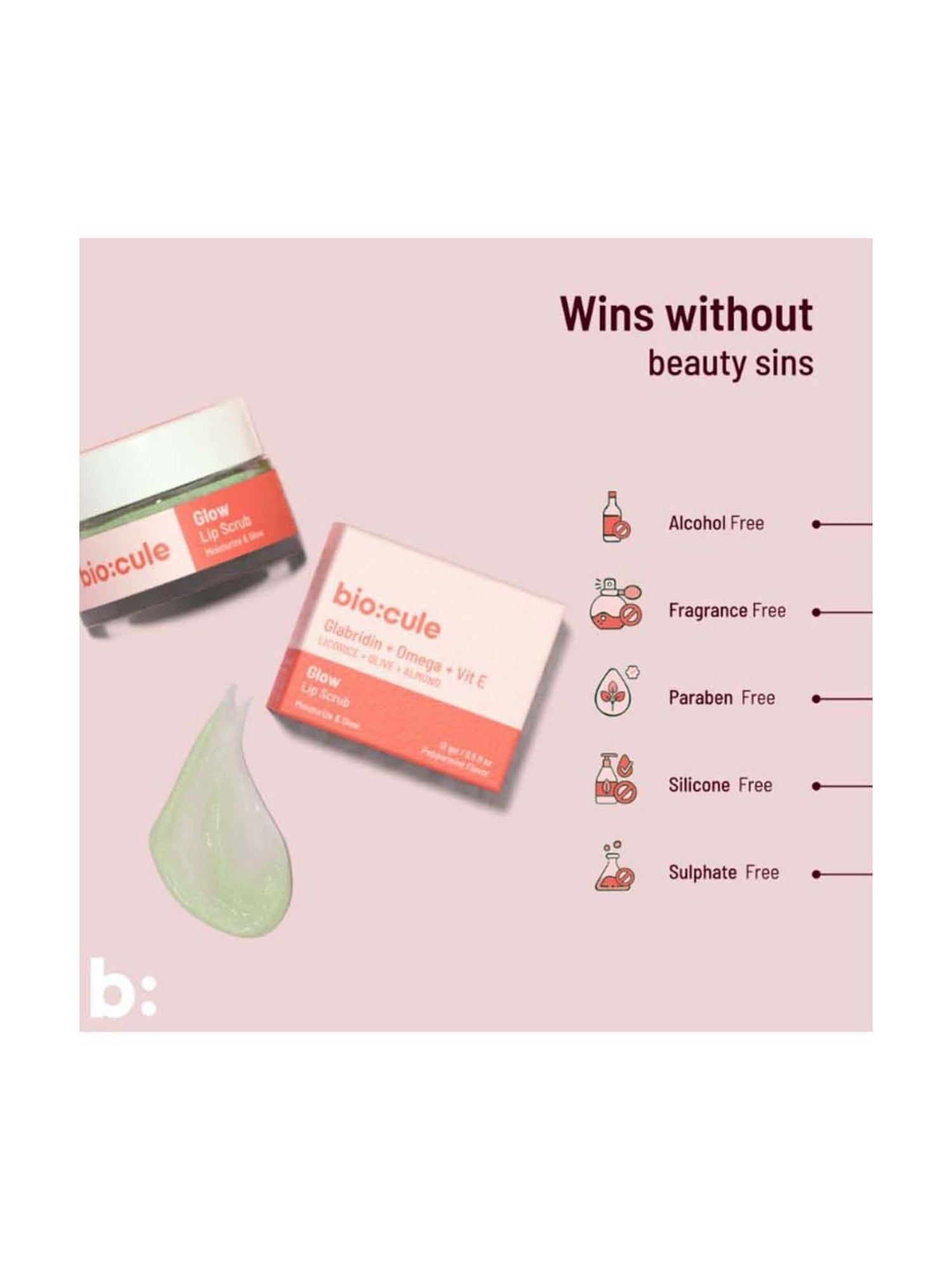 ENN Sugar Rush Nourishing Lip Scrub with Pomegranate & Vitamin E - 6 gm