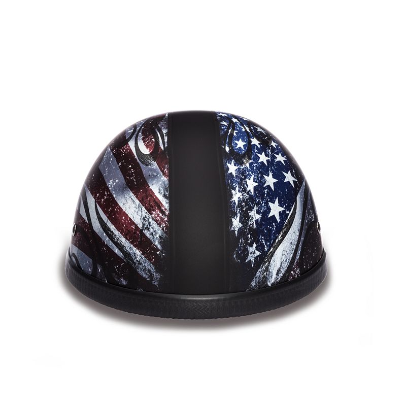 Daytona Helmets Premium Classic Eagle Novelty Non D.O.T Standard Motorcycle Helmet with Moisture Wicking Fabric, USA Flag Graphics