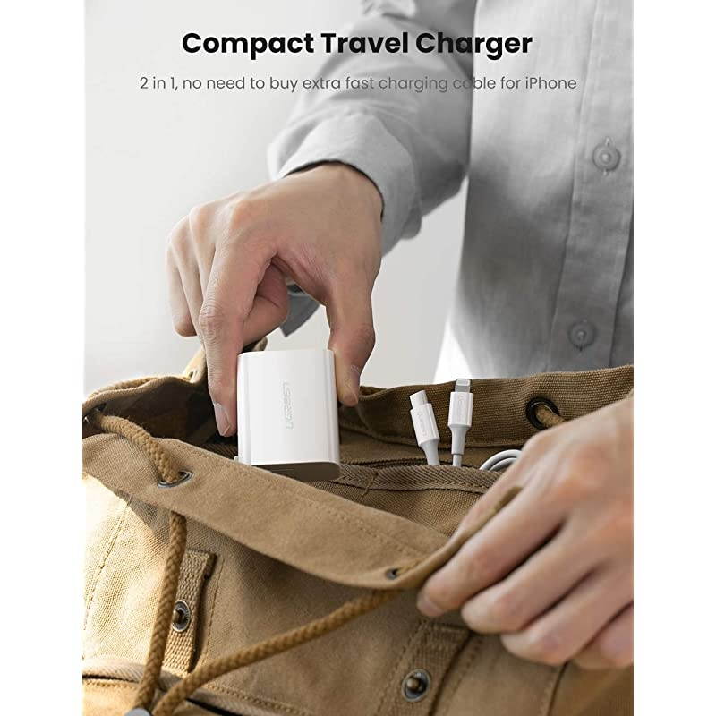 USB C Charger 18W with Lightning Cable to USB C PD iPhone Charger 3FT MFi Certified Fast Charging for AirPods iPhone SE 11 Pro Max Xs Max XR X 8 Plus iPad