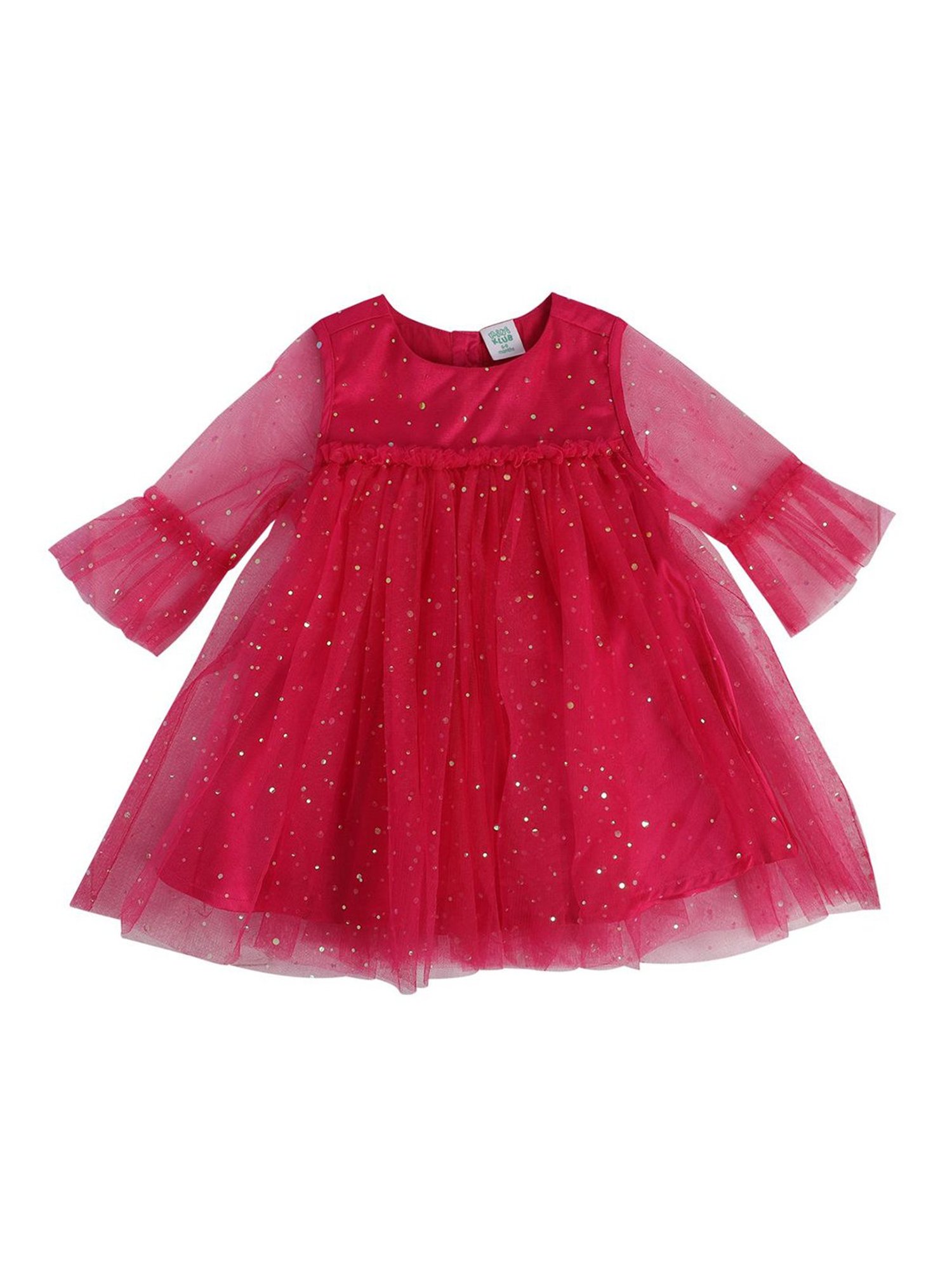 Nauti Nati Kids Blue Embroidered Dress