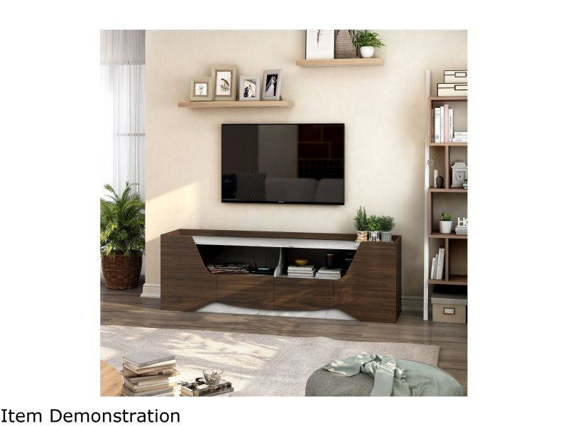 Furniture of America Lipmin Espresso 71-inch Storage TV Stand