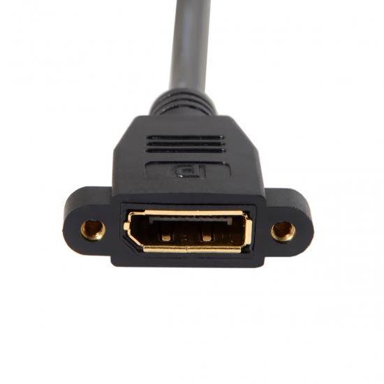 Cablecc DisplayPort Display Port Male to Female 90 Degree Right Down Angled Extension Cable