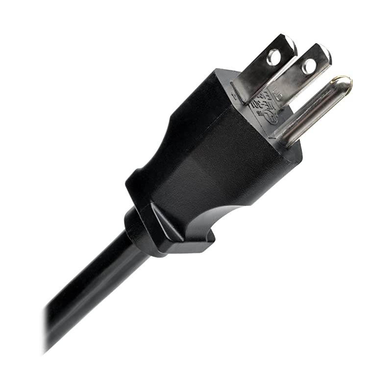 8 Outlet Power Strip, 120V, 15A, NEMA 5-15R, 5-15P Plug with 15' Cord, Vertical, Metal, Black, 24" (PS2408B)