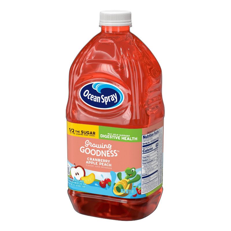 Ocean Spray Growing Goodness Cran Apple Peach Juice Drink - 64 fl oz Bottle
