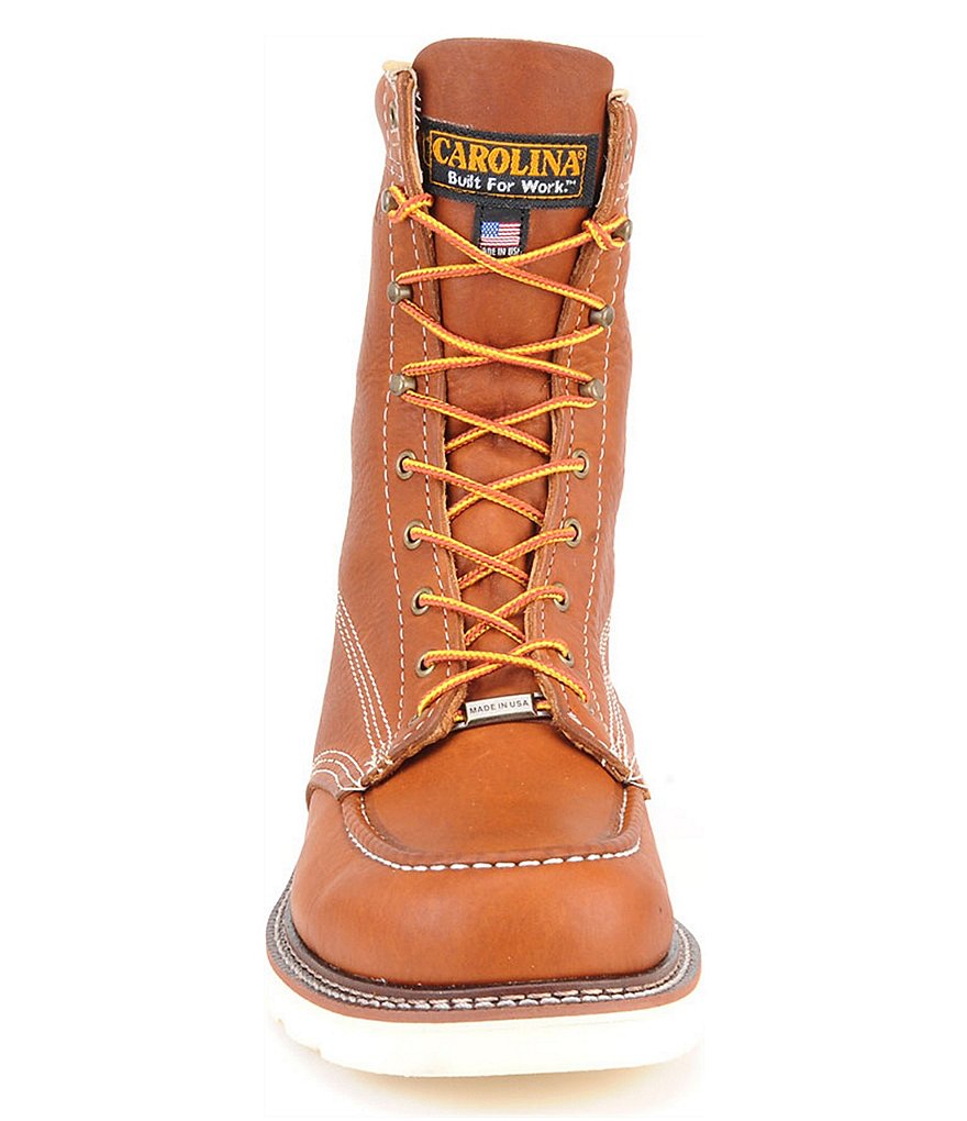 Carolina Men's AMP USA 8#double; Moc Toe Wedge Work Boots
