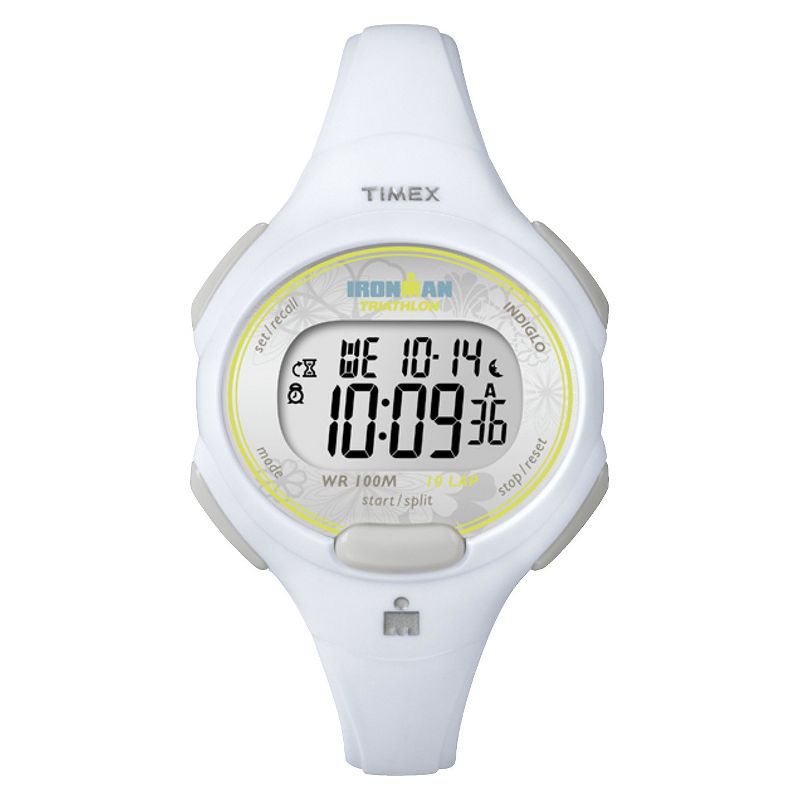 Women's Timex Ironman Essential 10 Lap Digital Watch - White T5K606JT
