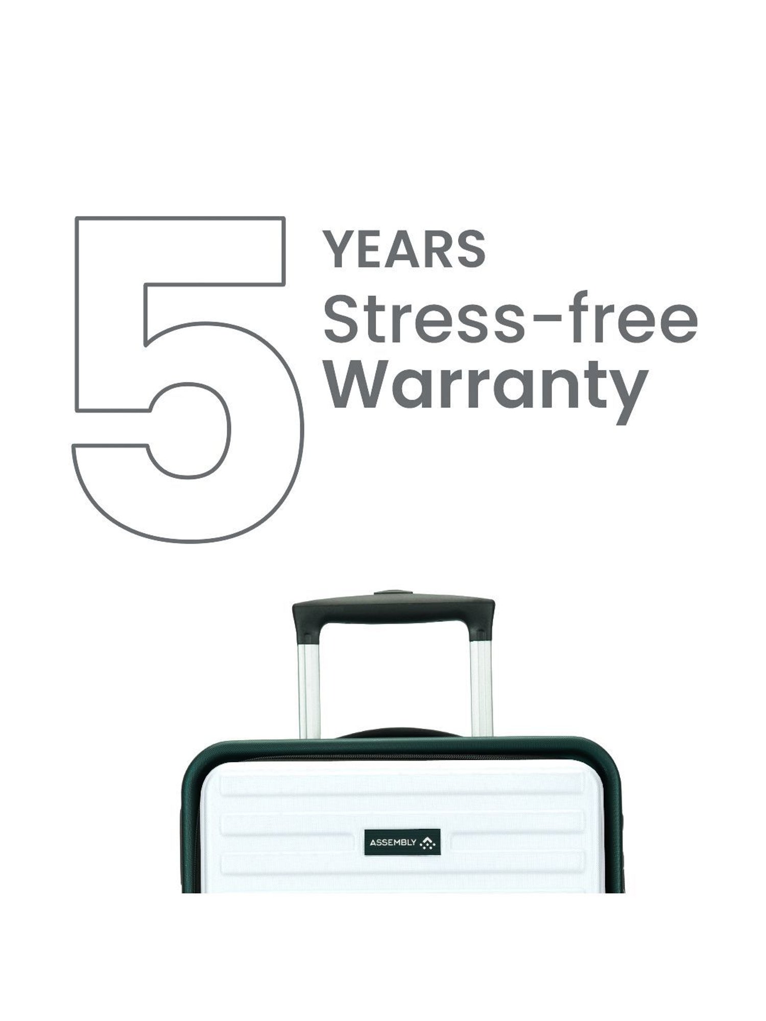 Assembly Green White Textured Cabin Trolley - 20 inch