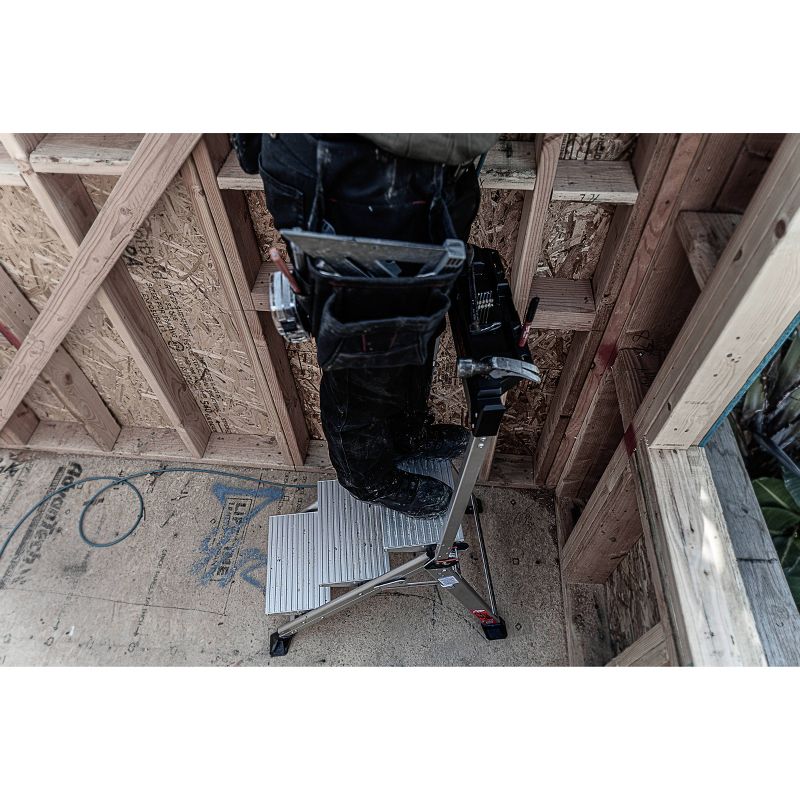 Little Giant Ladder Systems 3-step ANSI Type IAA 375lb Aluminum Stepstool with handrail Gray