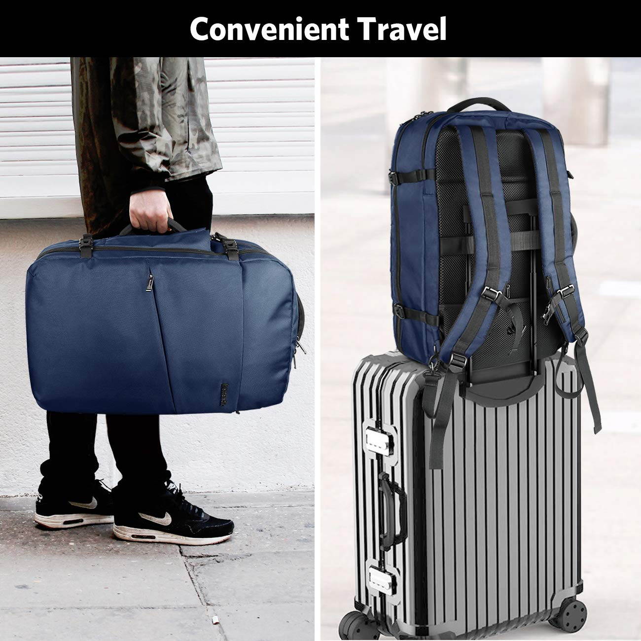 Inateck Travel Carry-On Luggage Backpack 30L, Flight Approved Business Anti-Theft Weekender Rucksack Bag, Fit 15.6'' Laptop for Men and Women - Black