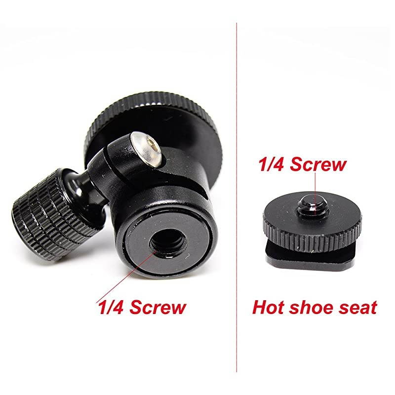 14 Mini BallHead amp Hot Shoe Mount Adapter For Camera Video Light Tripod Monopod 14 Ball head