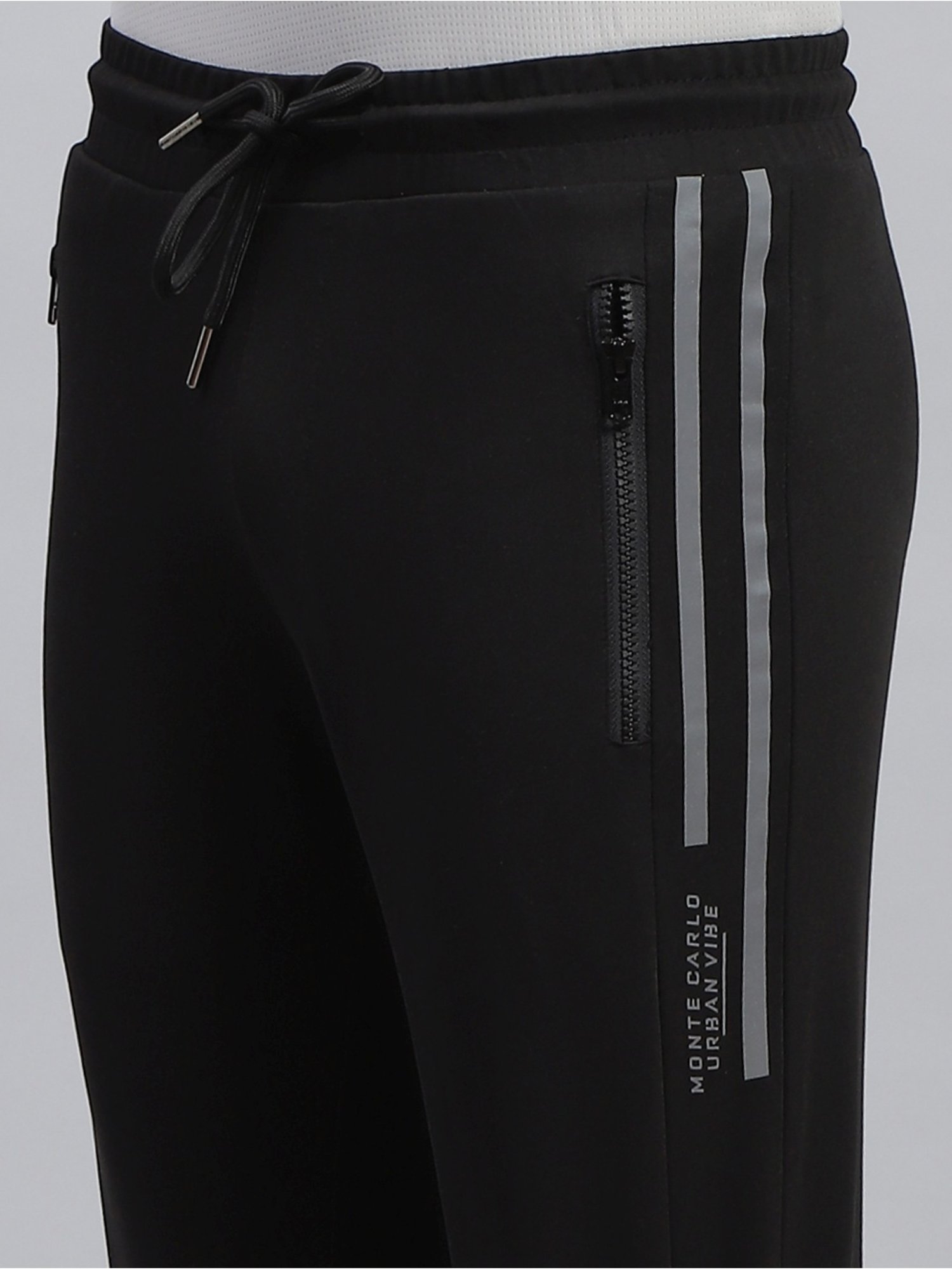 Monte Carlo Black Regular Fit Trackpants