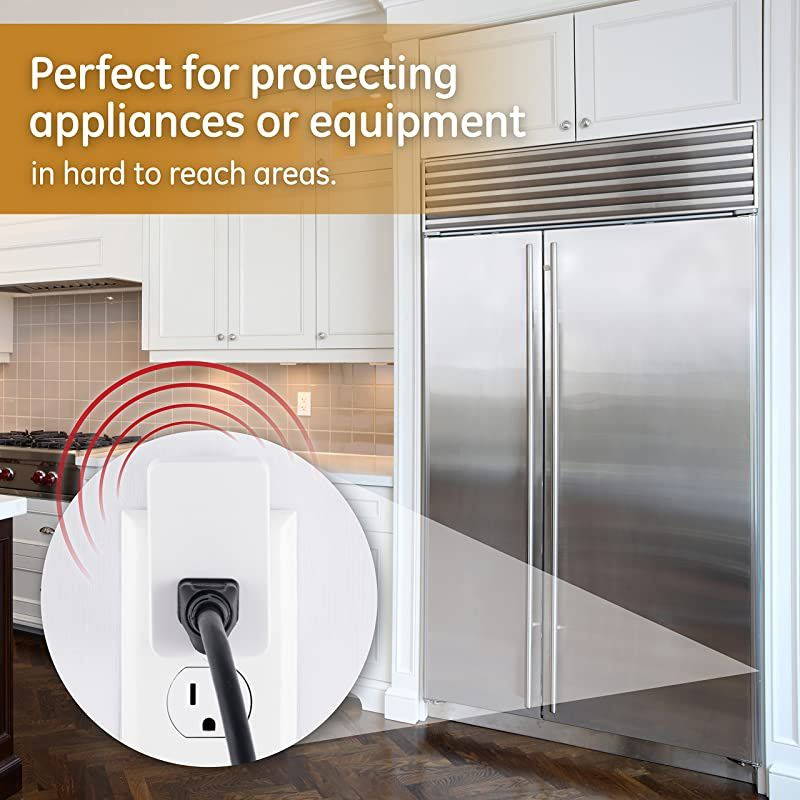 UltraPro Sur Protector with Audible End of Service Alarm 2 Pack Fits Behind HardtoReach Areas 1 Outlet 1080 Joules Protection Rating 53868 White