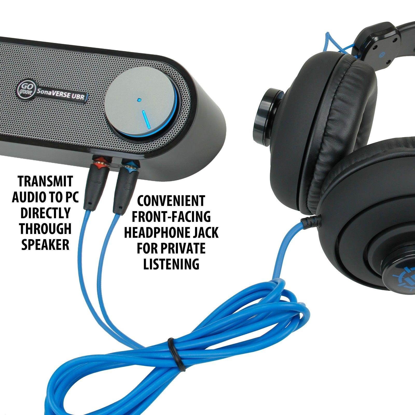 UBR PC Computer Speaker Soundbar 6W with Angled Design 3.5mm Headphone