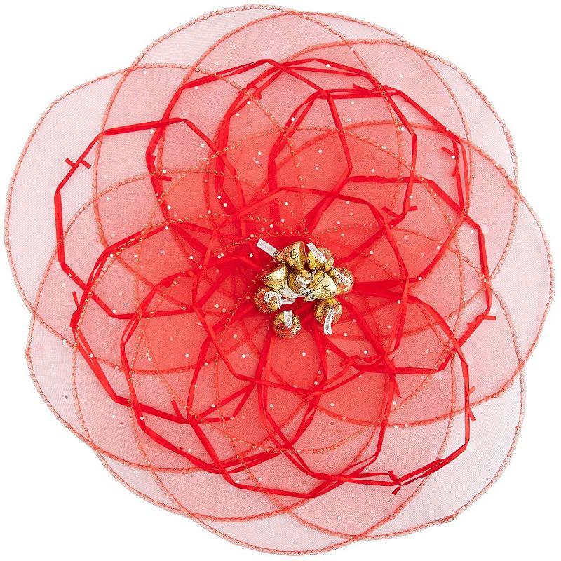 100PCS 10" Organza Bags, Red Wedding Favor Bags with Drawstring, Premium Jewelry Pouches Party for Festival Gift Bags and Candy Bags