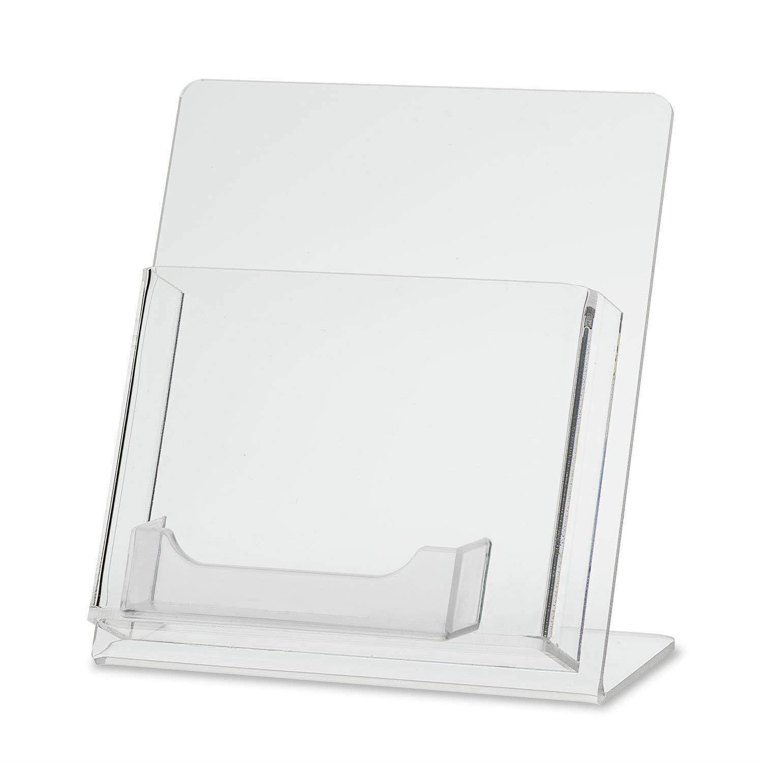 SOURCEONE.ORG Source One Deluxe Clear Acrylic Countertop Greeting Card Display 1 & 3 Pockets Available (1, 1 Pocket)
