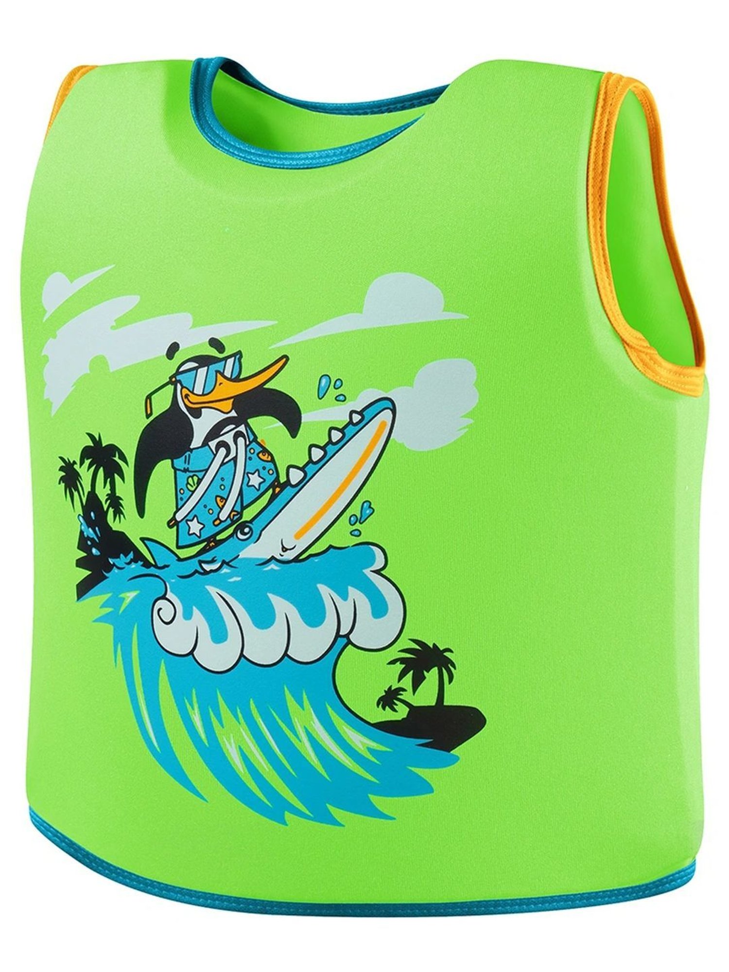 Speedo Chima Penguin Print Swim Confidence Float Vest (Green)