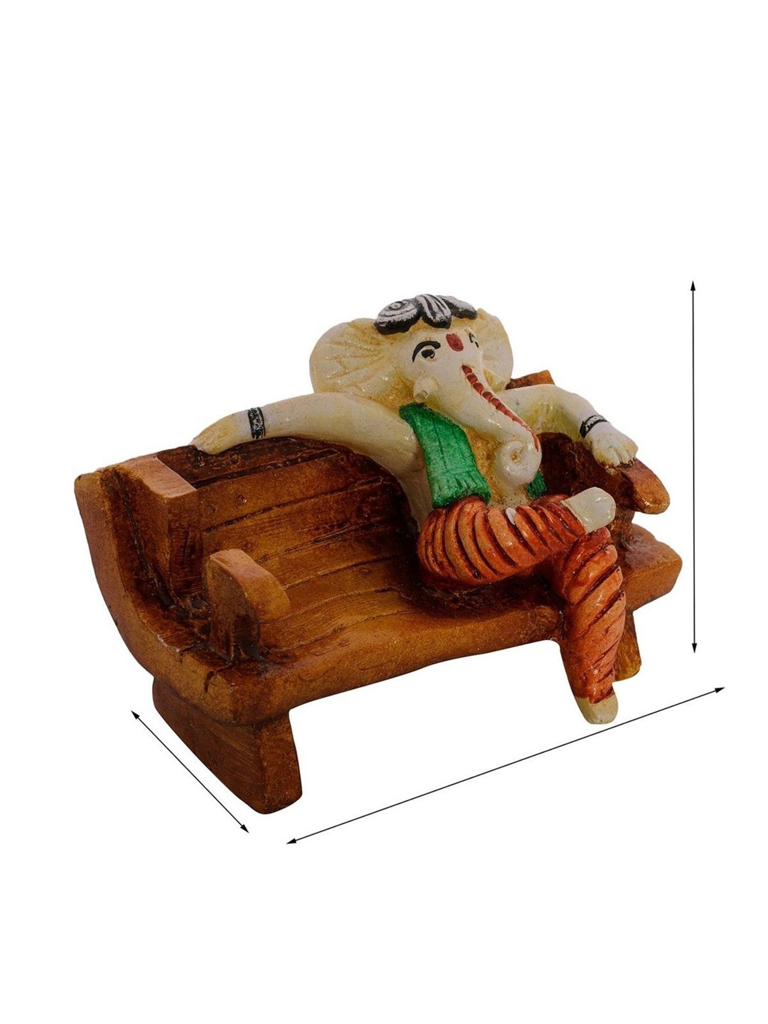 eCraftIndia Polyresin Lord Ganesha in McDonald Style Visiting Card Holder