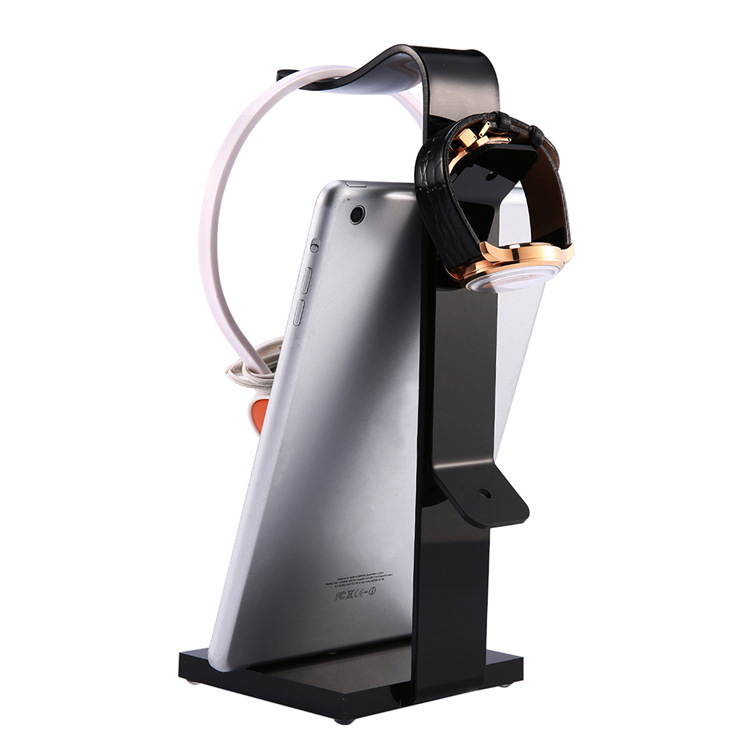 Multi function acrylic headphone holder multi in one mobile phone / Headset holder Black