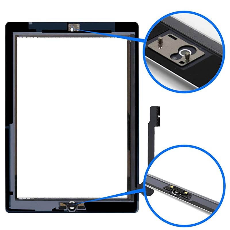 Pack of 5 Digitizer Repair Kit Compatible with iPad 3 Black 97 Inch Touchscreen Front Display Incl Tool kit