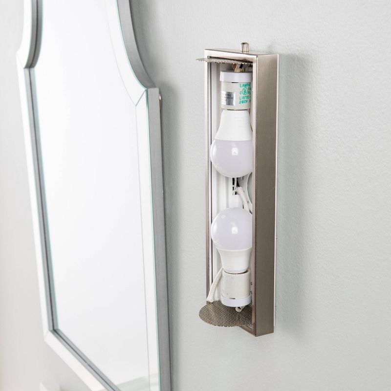 13" Justel Glass Sconce Lamp White (Includes Energy Efficient Light Bulb) - Aiden Lane