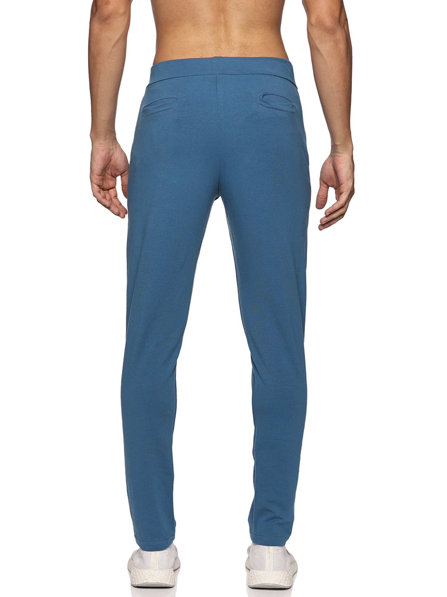 DOMIN8 Men Super Strechy Comfortable Fit Workleisure Pants(Blue)