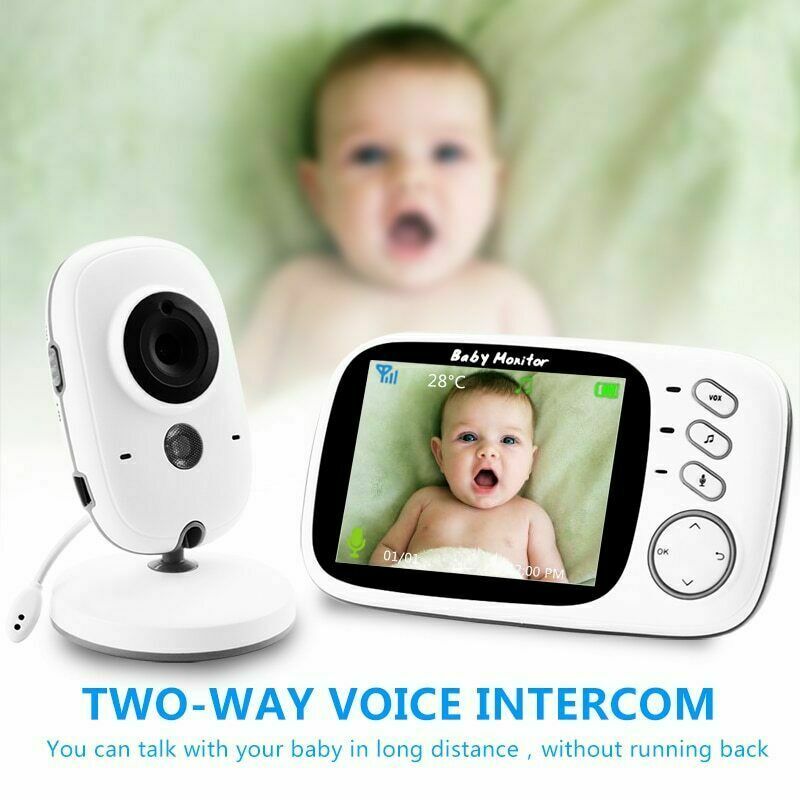 3.2? LCD Baby Monitor Wireless Digital Video Night Vision Temperature Sensor
