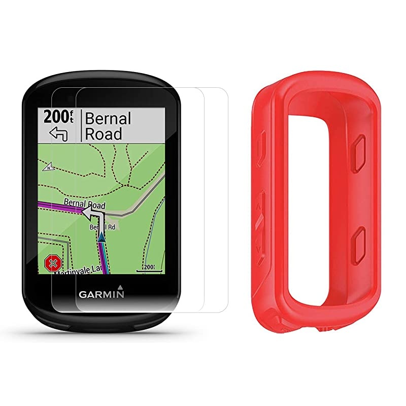 Edge 830 Cycle GPS Bundle | +Chest Strap HRM, Bluetooth Speed/Cadence Sensors, Silicone Case & Tempered Glass Screen Protectors (x2) | Touchscreen, Mapping | Bike Computer (Black + Sensors)