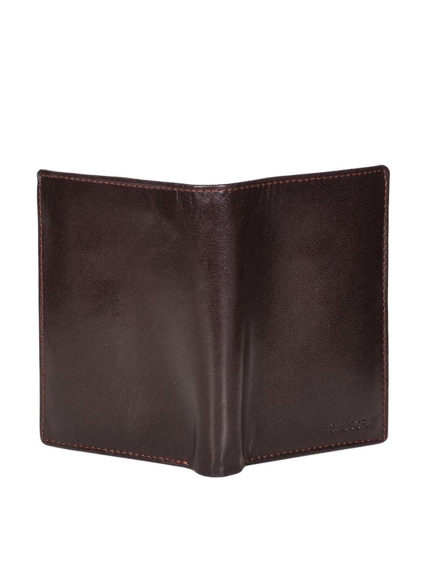 SASSORA Brown Casual Leather Rfid Bi-Fold Wallet for Men