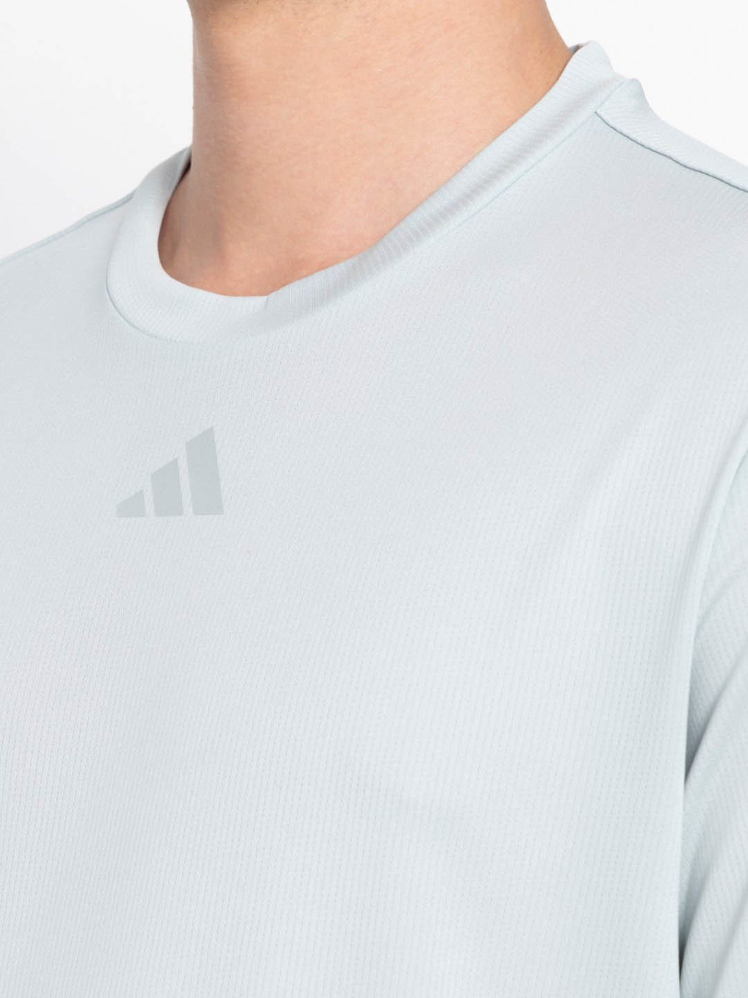 Adidas Grey Regular Fit Printed Sports T-Shirt