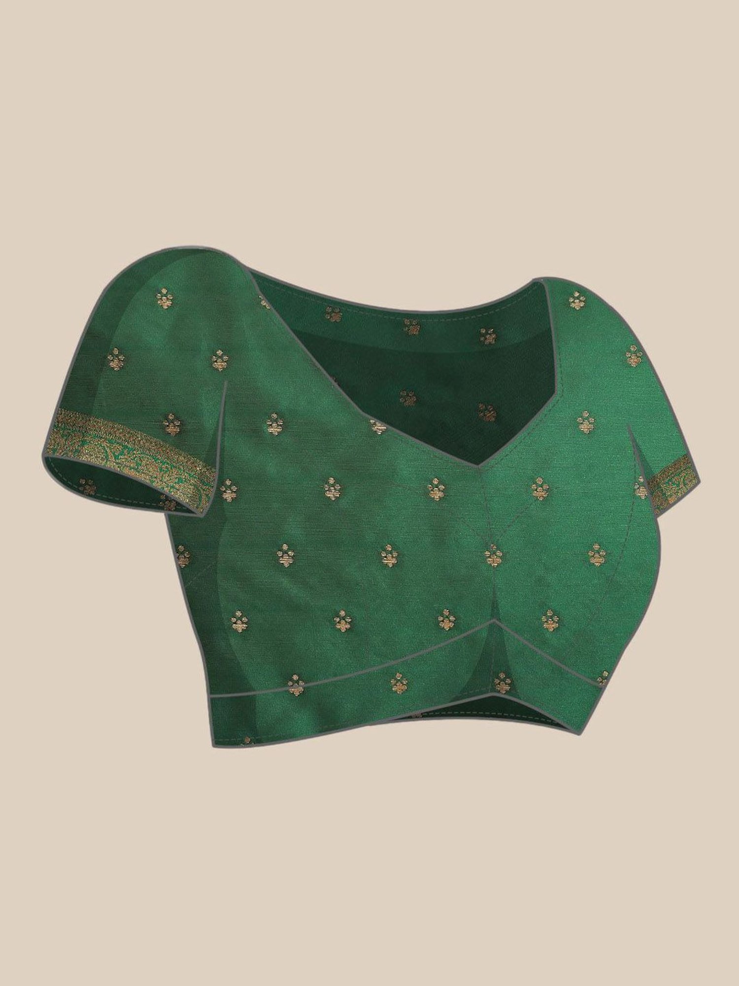 Unnati Silks Grey Cotton Printed Saree With Unstitched Blouse