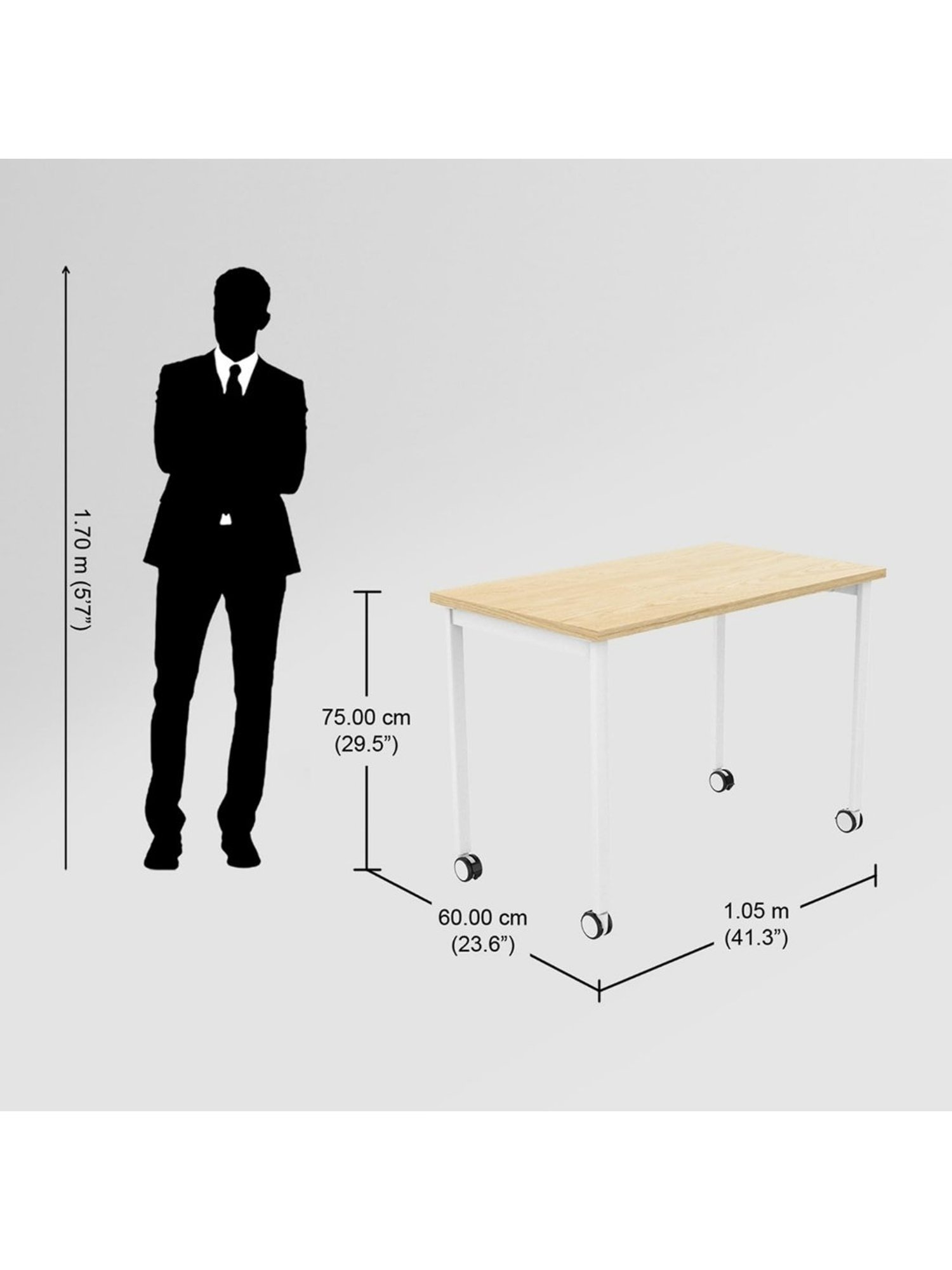Godrej Interio Upbeat Prelaminated Brown Engineered Wood Computer Table