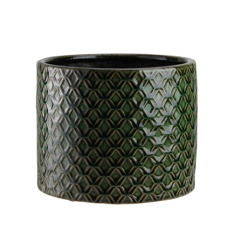 The HC Companies Cascade 13 Inch Round 23 Inch Tall Self Watering Indoor/Outdoor Flower Planter Pot with Soil Saver Liner and Drain Plug, Glossy White